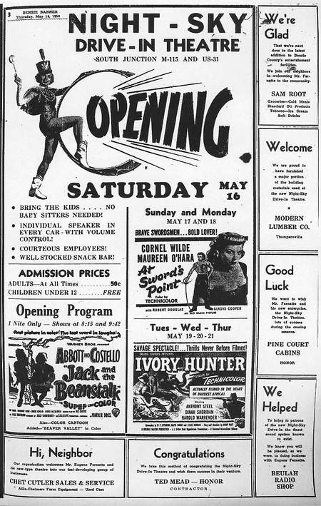 Night-Sky Drive-In Theatre - Old Article From Ron Gross (newer photo)